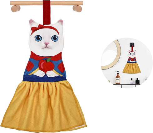 Cat Funny Hand Towels for Bathroom Kitchen